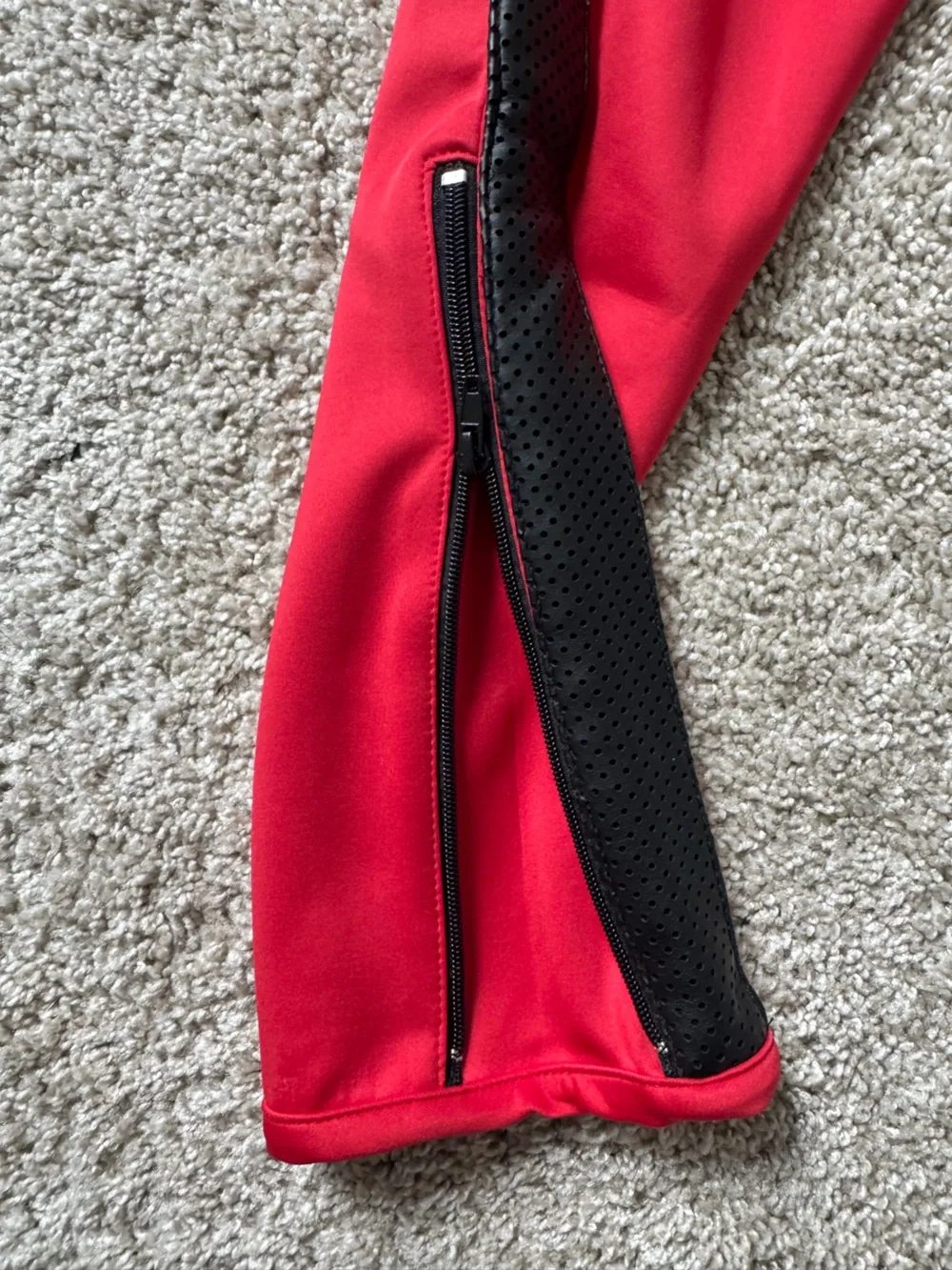 Robin's Jean Red Joggers with Black Side Panels & Number 8